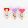 Nuevo diseño Mini pinzas para la ropa de madera Clips artesanales de colores